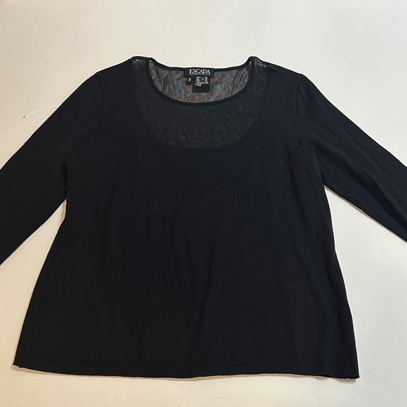 Escada Sweaters - Escada Black Long Sleeve sweater